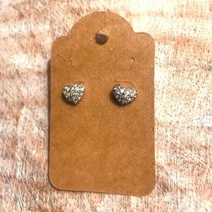 Swarovski Crystal Puff Heart Earring